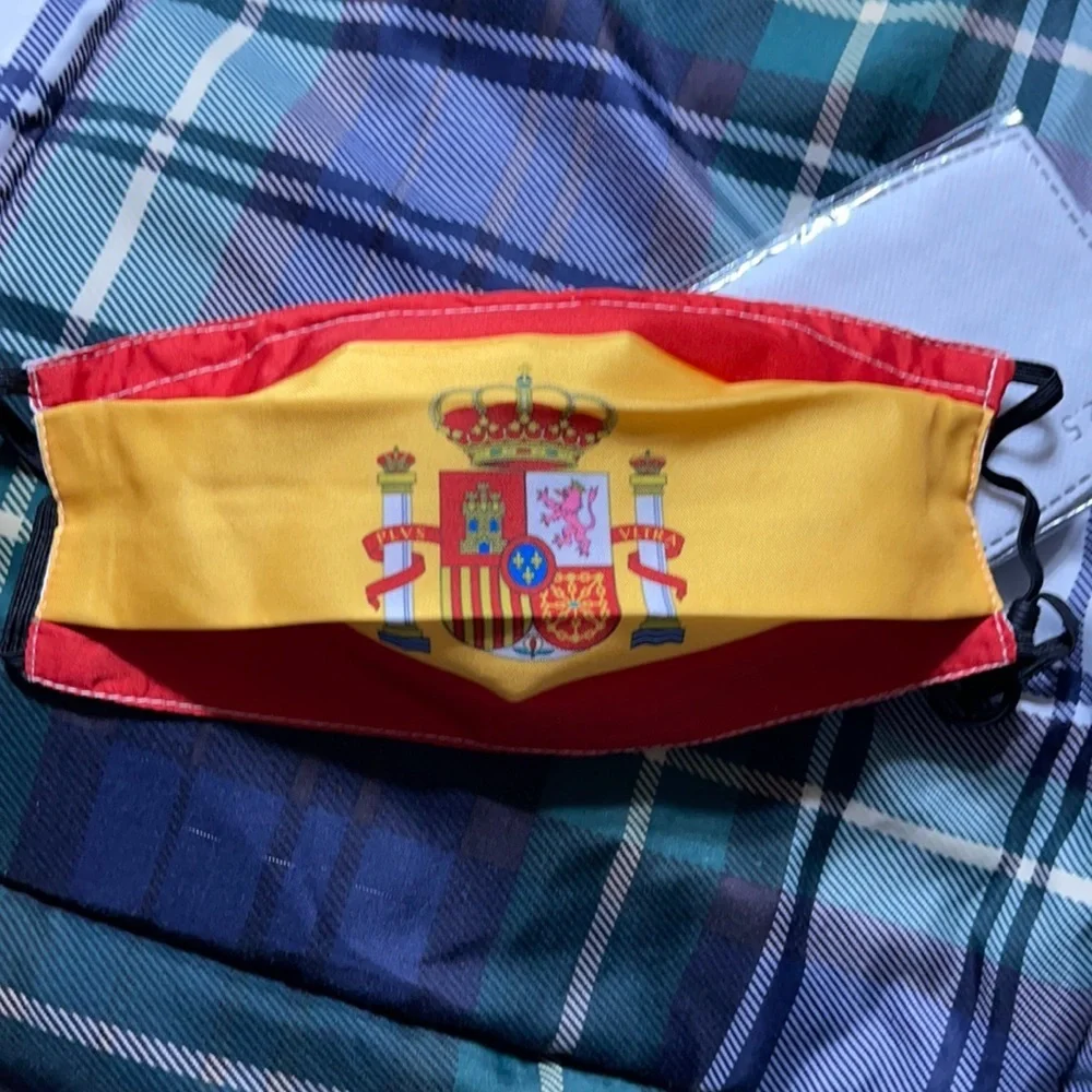 New Spain flag face mask